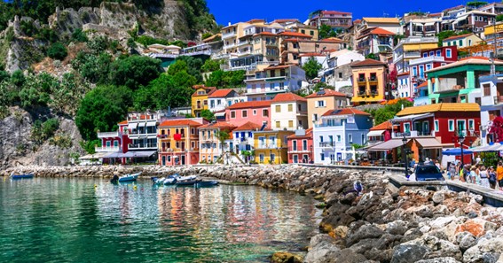 Popular Vacation Isle In Ionian Sea